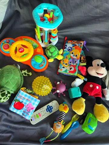 Mixed baby toys bundle – rattles, plush, activity  sensory toys