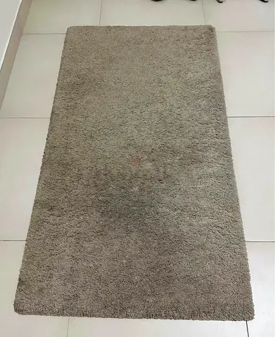 Beige Shaggy Runner Rug - Good Condition