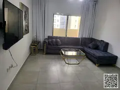 Luxury apartment, brand new, two bedrooms, living room, and balcony. Ajman, Al Jurf. Fully furnished