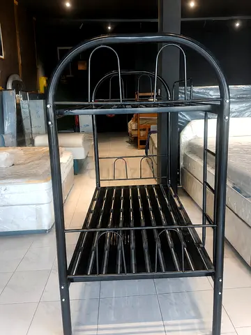 Heavy-Duty Black Metal Mesh Bunk Bed – Industrial Style  Maximum Strength