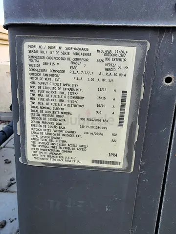 Fully Working Used Outdoor and Indoor Air Conditioner Compressor Unit (Sanden SAD E-048NAA35)