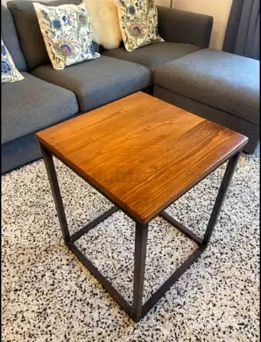 Industrial Style Solid Wooden Coffee or Side Table in Excellent Condition