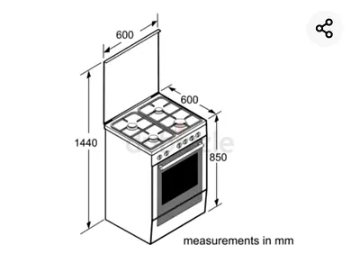 Bosch Cooker (Gas Burner Electric Oven) on Warranty !! Like NEW -just few months old