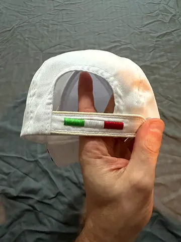 Amerigo Vespucci - White baseball cap with tricolor stripe detail (used)