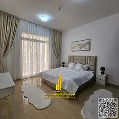 Luxury one-bedroom apartment with a balcony and open view. Al Rashidiya 1. Fully furnished for month