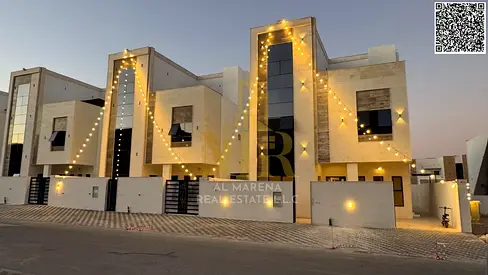 Luxury villa for sale in Al Helio 2 | 3,014 sq ft | Two floors + roof | 6 master bedrooms | Majlis