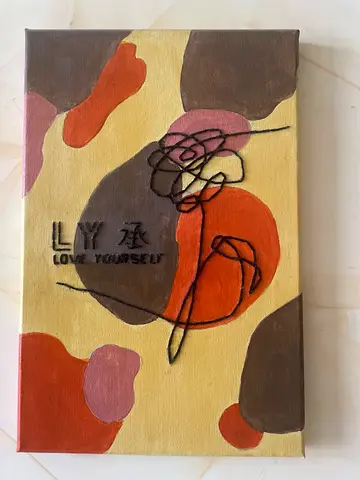 Original Abstract Mixed-Media Canvas Painting (Small)