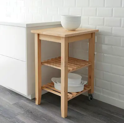 IKEA Upgraded with Wood Sealent Birch Wood Trolley