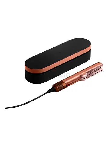 Compact Rose Gold Hair Straightener with Heat-Protect Case