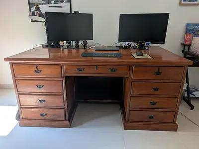 solid wood desk