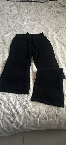Black casual wide-leg pants, gently used