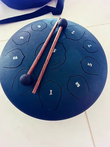 Handpan-style 10-Note Steel Tongue Drum with Mallets