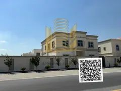 For rent in Sharjah, Al Rahmaniya area, a two-story villa with high-end finishes, 17,000 sq ft. It f