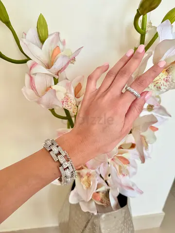 Designer BTB chunky bracelet full CZ