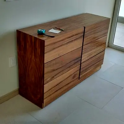 Minimalist Credenza Cabinet with Spacious Shelving and Modern Appeal