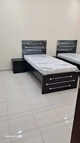 Single bed frame with mattress