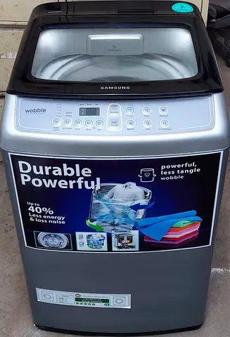 Samsung wobble 7.5 top load washing machine singapore import excellent condition with warranty
