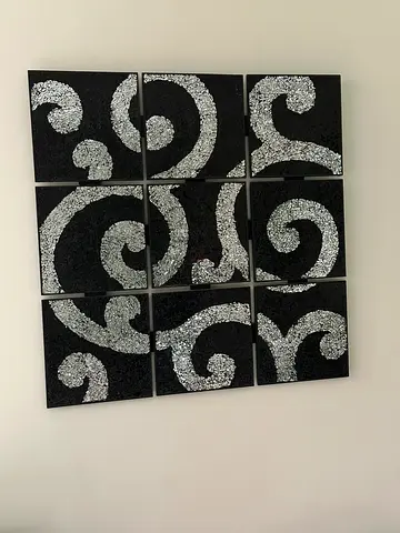 modern decorative mosaic wall art/panel made from ceramic tiles.