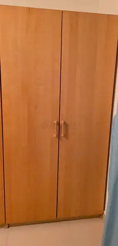 IKEA two-door wooden wardrobe in good condition