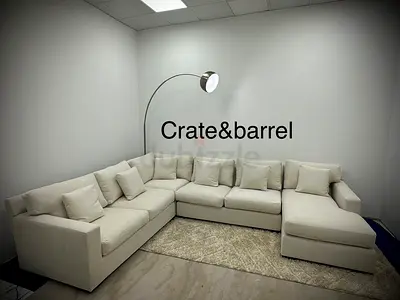 Great condition cratebarrel Ushape sofa