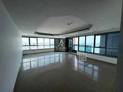 For annual rent in Ajman, in the Corniche Towers, two bedrooms and a living room