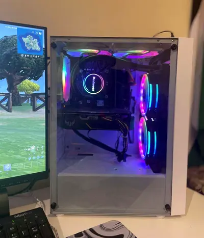 Custom RGB Gaming Desktop PC - Mid Tower with Glass Side Panel