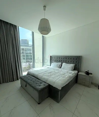 Grey Tufted King Bed with Storage and Matching Bench