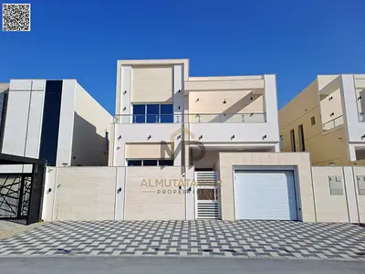 Villa for sale at ajman| al helio2 area| 5 master rooms, majlis, 2halls, maid room, indoor parking with canopy | freehold | 0 registration.
