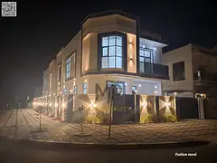 Corner Villa for sale | ajman| al zahia area | 5 master rooms, majlis, 2 halls, maid room| freehold