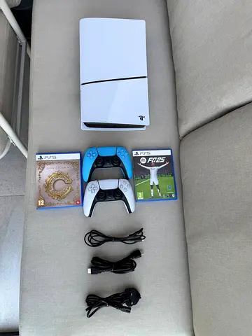PlayStation 5 Slim Disc Edition 1TB + 2 Controllers + 2 Games FC25  Civilization VII