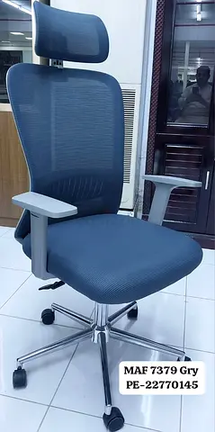 Ergonomic Mesh Office Chair with Headrest - Grey (MAF 7379)