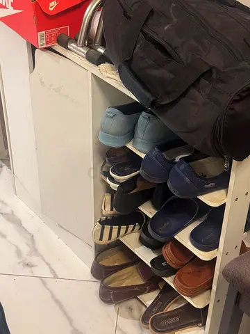 Shoe rack with cupboard