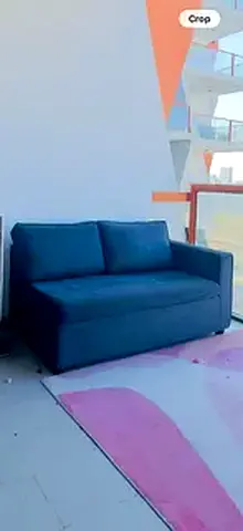 Compact 2-Seater Sofa in Dark Teal — Good Condition
