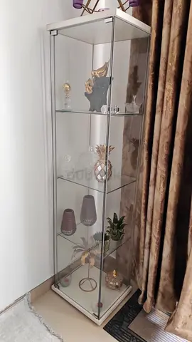 2 glass corner cabinet