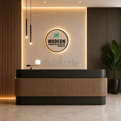 Custom Made Luxury Reception Desk — Bold  Elegant