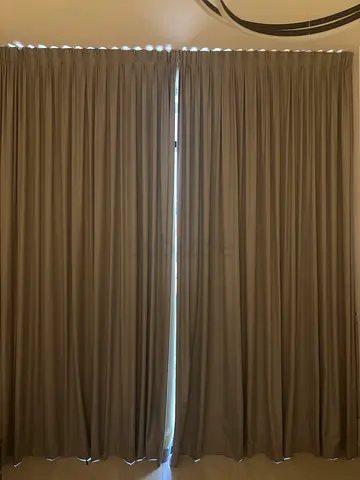 Gray Full-Length Blackout Curtains - Pair, Excellent Condition