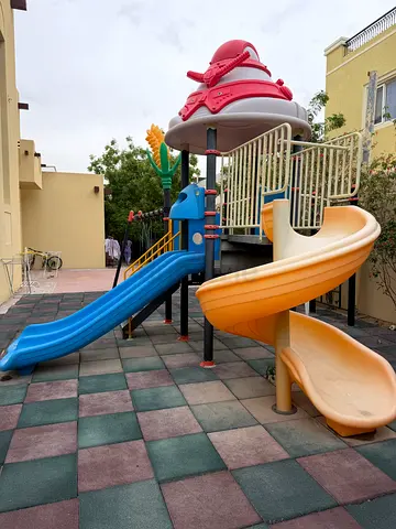 Outdoor Childrens Playset with Slide and Climbing Features