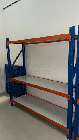 Used Industrial Heavy-Duty Storage Shelving Rack - 3-Tier Metal Pallet Racking
