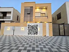 A luxurious standalone villa with a captivating modern design and a natural stone facade that exudes