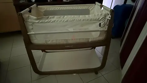 Snuzpod 5. Beside Co-Sleeper Bassinet - Light Beige, Good Condition