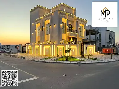 فيلا زواية تصميم  راقى كلاكسيك تشطيب شخصى مع رووف 6 غرف ماستر بسعر شامل رسوم التسجيل و التملك لجميع الجنسيات
