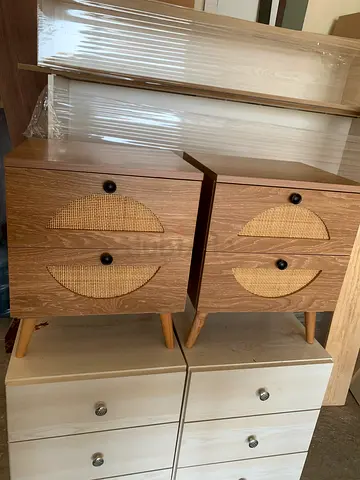 Rattan bedside table