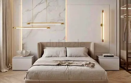 Luxury Queen size fully customisable bedframe in soft Valvet Fabric Storage can be installed