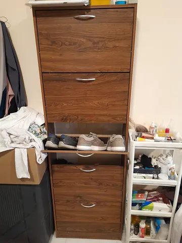 Brown Wooden Shoe Cabinet / Shoe Rack