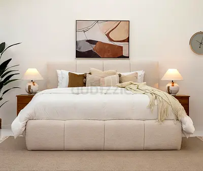 Oscar Hydraulic Bed - Upholstered King Bed with Storage