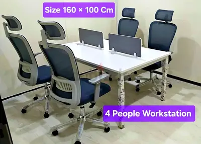 4-Person Office Workstation Desk New For Sale