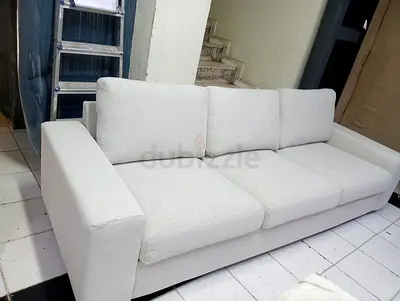 Vimle Light Grey 3-Seater Fabric Sofa - Good Condition