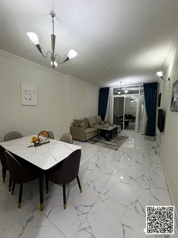 With a breathtaking sea view, a luxurious two-bedroom apartment with a living room, fully furnished