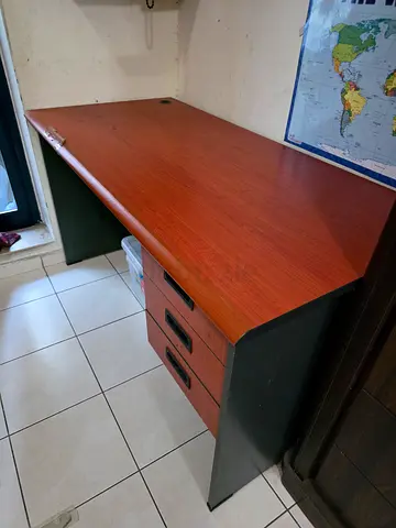 Wooden Table/Desk with Lockable Drawers - Good Condition