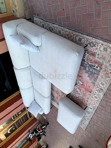 The loom collection amelia L Shape Sofa with footstool